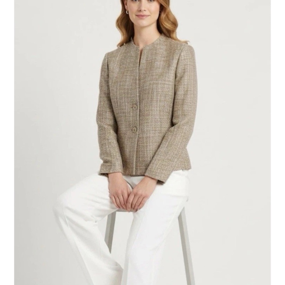 VTG TALBOTS ITALIAN TWEED JACKET PL TWO BUTTON ELEGANT QUIET LUXURY OLD MONEY EC